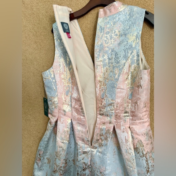 NWT Vince Camuto Jacquered Sleeveless Fit and Flare Dress size 14 - Picture 8 of 12